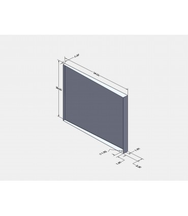 Custom Front Load Drain Pan - 34 x 30 - 18 Ga Galvanized