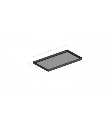 Custom Drip Pan - 34 x 22 x 2 - 18 Ga CRS Black