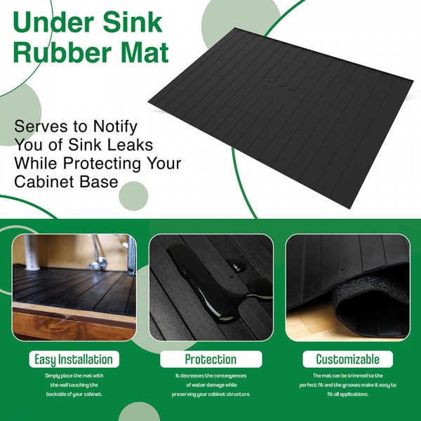 Rubber Cabinet Mat for Your Sink Base Cabinet