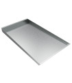 Sloped Hanging Pallet Rack Drain Pan - 24" W x 42" D x 1.5 - 3" H - Galvanized Steel