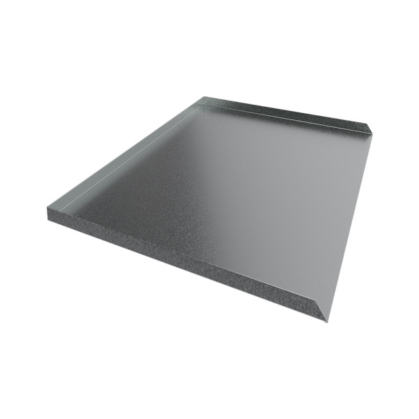 Refrigerator Leak Pan - 28" D x 38" W x 1" H - Galvanized Steel