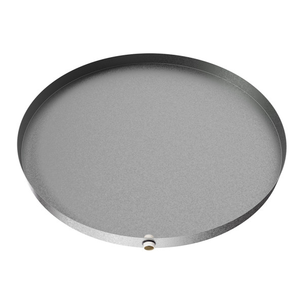 Round Drain Pan - 36" Diameter - Galvanized Steel