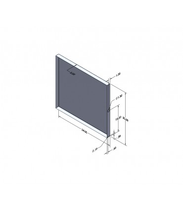 Custom Drain Pan 30 x 34 x 2 White 20ga CRS